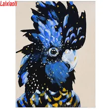 5D DIY Алмазная картина черный какаду, алмазная живопись на заказ, вышивка кристаллами птица изображения пронумерованы украшение для дома искусство