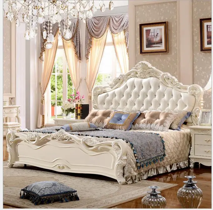 double bed europe style wood suitable 1.8m high box bedin Beds from Furniture on