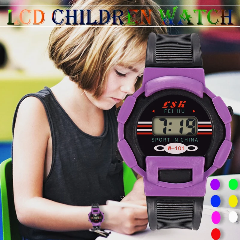 

Children LCD Watch Electronic Colorful Watch Toys Sports Style Electronic Toboys Gifts for Student Children Kids Wristwatch