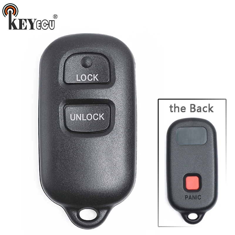 KEYECU 10x for Toyota Highlander RAV4 FJ Cruiser Tacoma Replacement Remote Key Shell Case Fob 3 Button FCC ID: HYQ12BBX