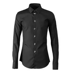 M-4XL 4 цвета качество хлопчатобумажная рубашка брендовая мужская в итальянском стиле Длинные рукава сезон весна-лето черные рубашки мужские
