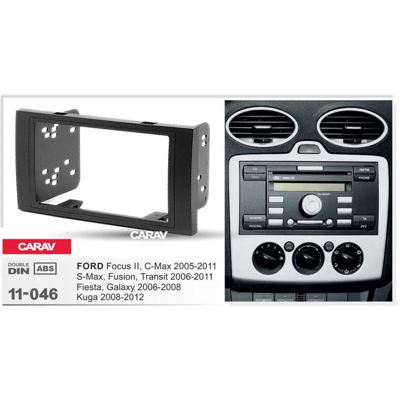 CARAV 11-046 Высококачественная радиопанель для FORD Focus II C-MaxS-Max Fusion Transit Stereo Fascia Dash CD Trim