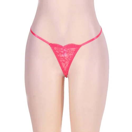 Кружевные стринги, сексуальные, размера плюс, прозрачное сексуальное нижнее белье для женщин, эротические, низкая посадка, кружевные трусики для женщин, большой размер Xxxl, бесшовные стринги - Цвет: Pink
