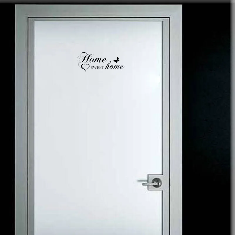 

YOJA 23*9.5CM Beautiful Home Sweet Home Written Words Family Door Art Decor Decal Wall Sticker A40290