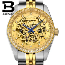 Skeleton Sapphire Switzerland Automatic Mechanical Men’s Watch Waterproof Wrist Watches MIYOTA Movement Reloj Hombre B1106-2
