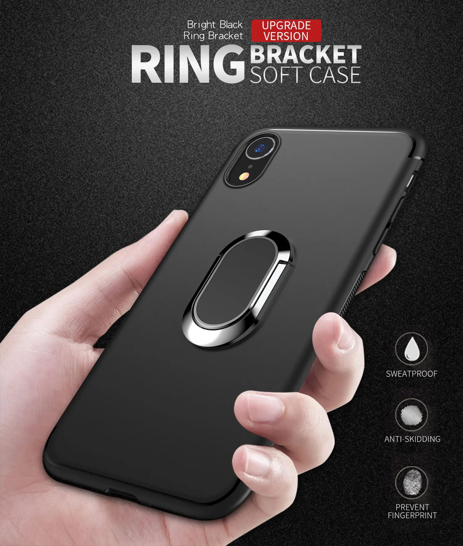 Dulcii for iphone 7 8 plus X XR Xs Xs Max case Finger Ring Kickstand case for XR Xs Xs