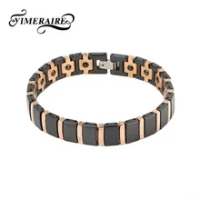 Роскошный стиль черный белый керамический браслет устойчивый к царапинам Унисекс Браслет для магнитотерапии здоровья Магнитный гематит браслет