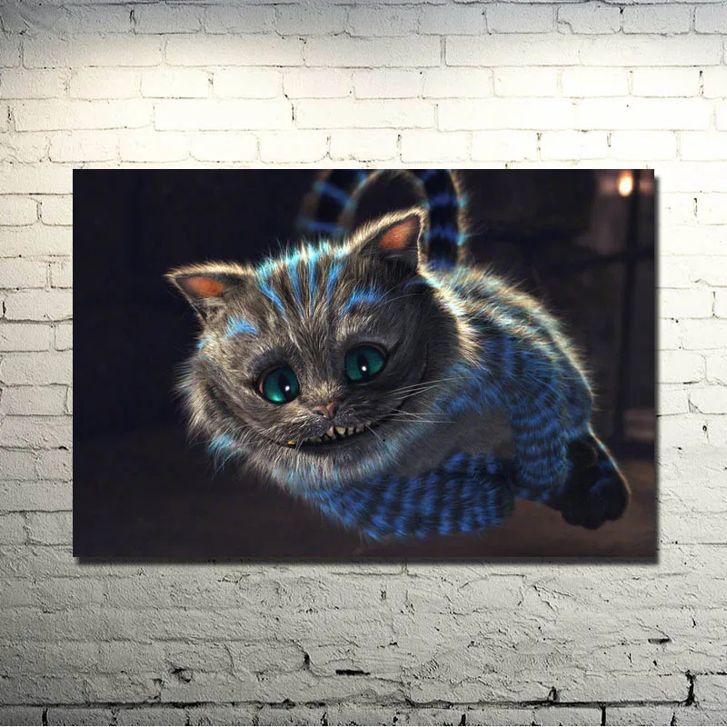 Плакат из шелковой ткани Алиса в стране чудес 13x20/24x36 дюймов|picture for living room|poster printwall