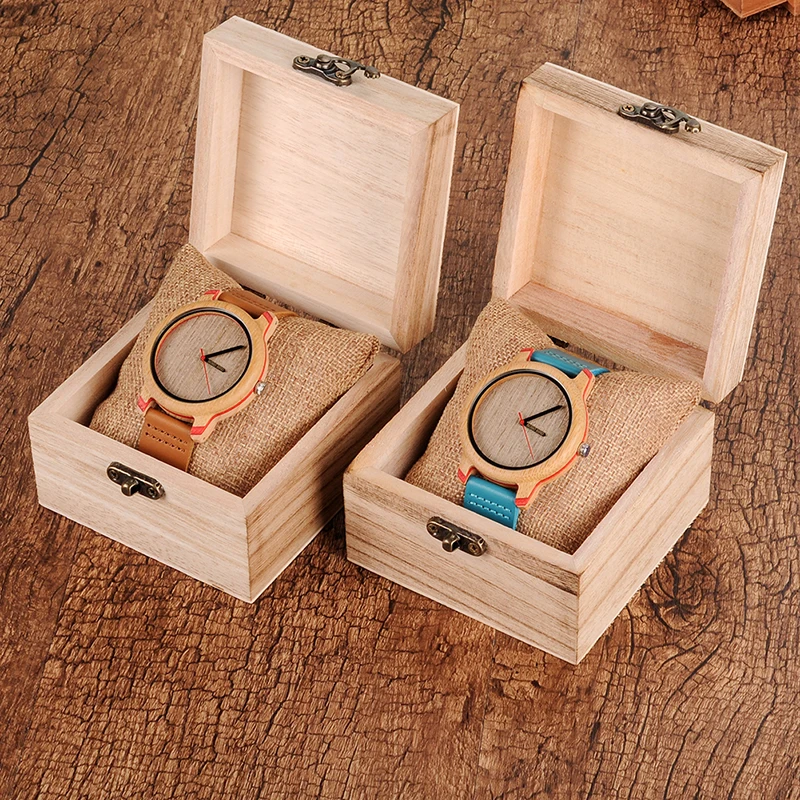 BOBO BIRD часы бамбуковые часы для мужчин и женщин Роскошные Кварцевые наручные часы с кожаными ремешками в деревянной подарочной коробке