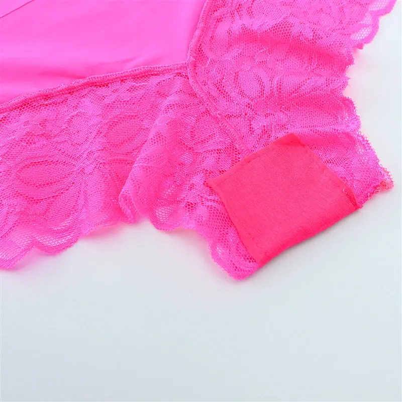 Women's Lace Seamless Briefs Ice Silk Panties Breathable Underwear Women Transparent Sexy Panty Cotton Crotch Panties Women 29 (13)