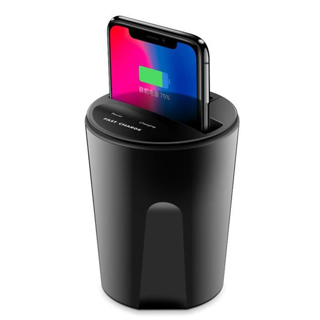 

X8 Qi Vehicle Fast Wireless Charger Replacement for iPhone 8/X Vehicle Car Wireless Charger Cup Holder