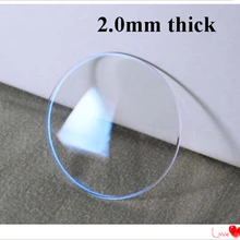 1 шт 2,0 мм толстый вогнутый синий светильник Размер стекла от 35,5 мм до 38,5 мм для замены часов