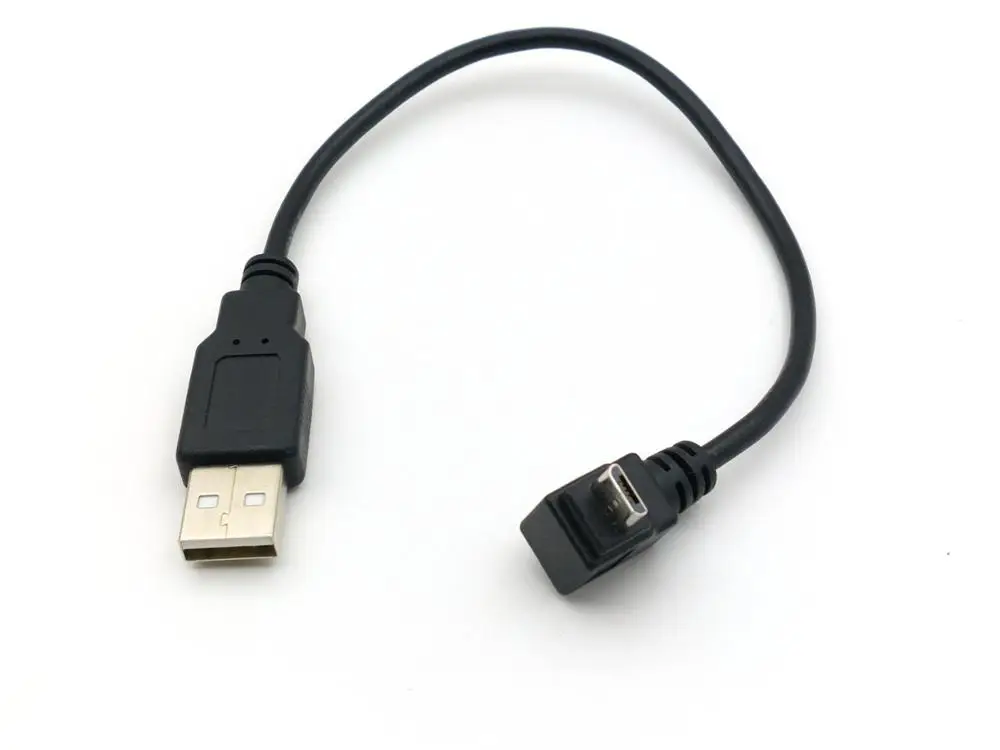 USB 2 0 A левый угол к Micro B правый угловой кабель 25 см|Соединители| |