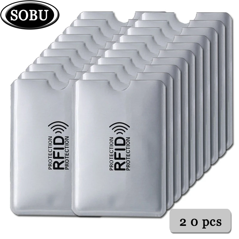 

Anti Rfid Wallet Blocking Reader Lock Bank Card Holder Id Bank Card Case Protection Metal Credit Card Holder Aluminium 6*9.3cm