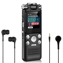 8 ГБ Цифровой диктофон с шумоподавлением перезаряжаемый Диктофон Голосовой активации записывающее устройство с MP3-плеером