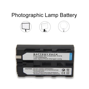 

1pcs 2400mAh NP-F550 NP-F570 Rechargeable Lithium-ion Battery Pack For NP-F550 F750 F970 F960 LED Video Light Lamp Battery
