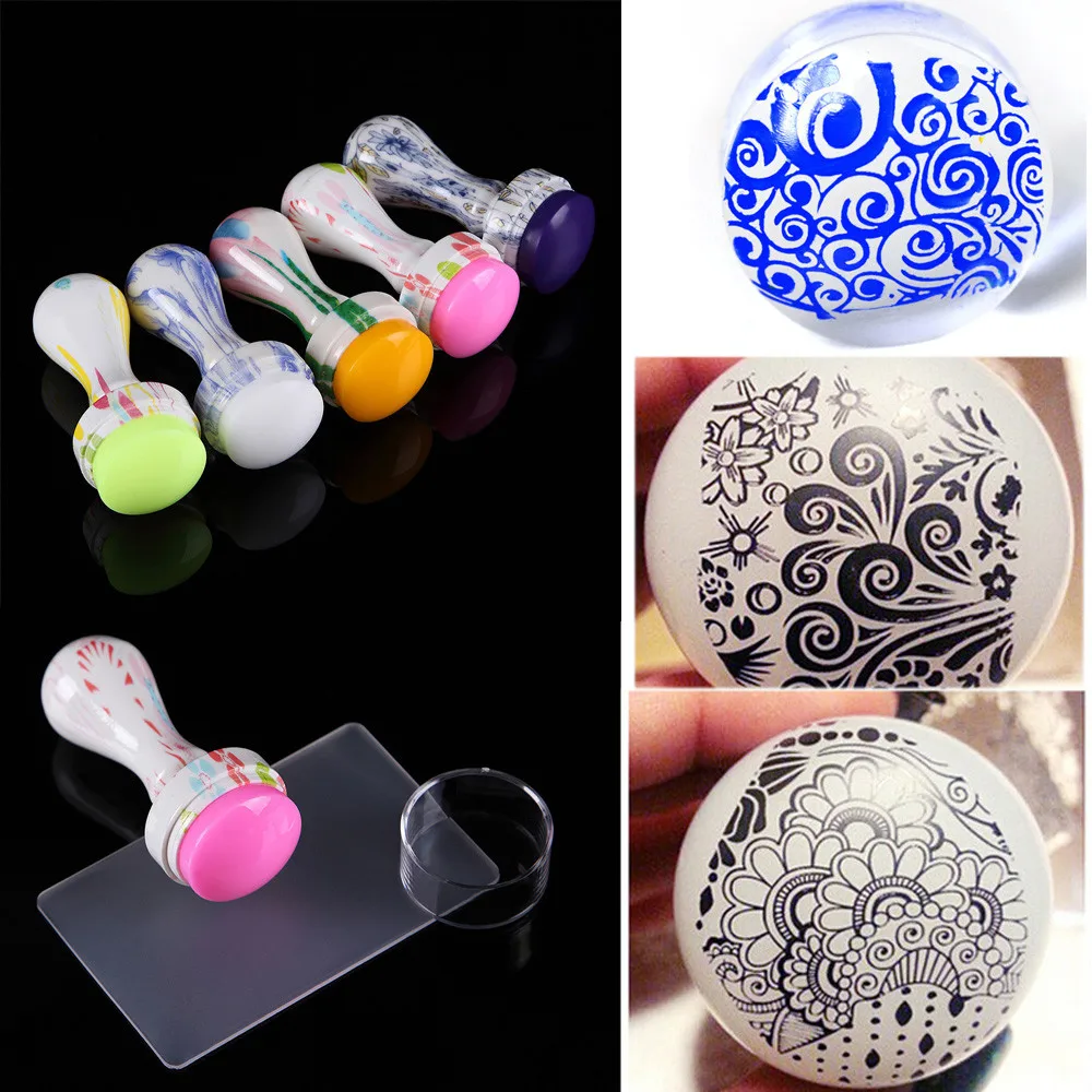 Buy Jelly Silicone Marshmallow Nail Art Stamper