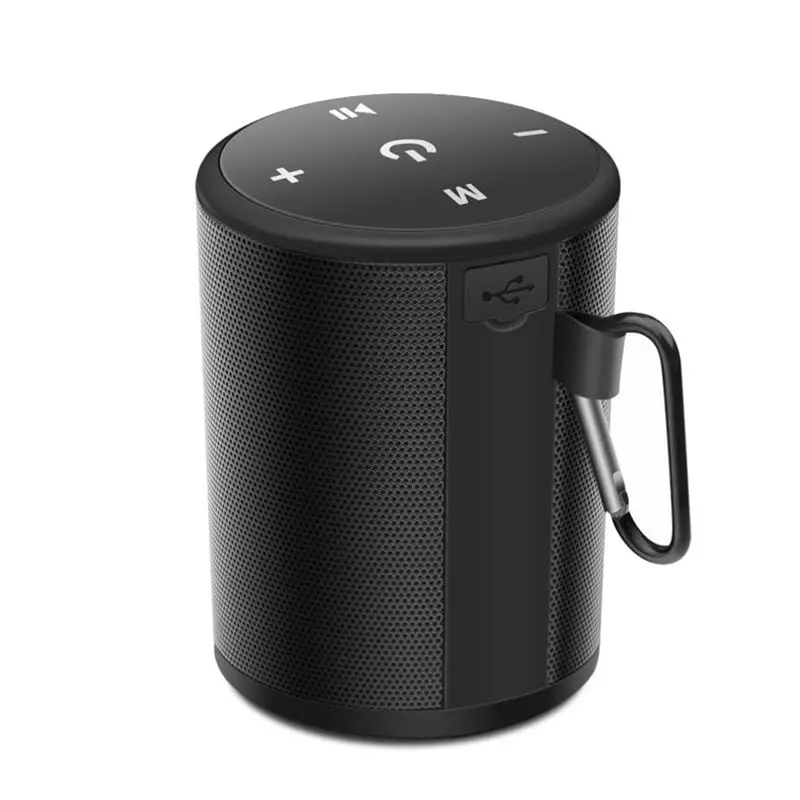 Black Led Портативный Bluetooth мини динамик беспроводной Bluetooth 4,2 стерео супер бас музыкального наружный водонепроницаемый динамик с Tf Usb - Цвет: Black