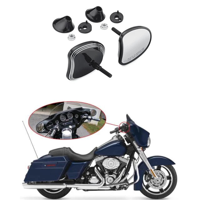 Боковые зеркала заднего вида для мотоцикла Harley 2014 2017 10 мм обтекатель Tri Glide 2015 2016