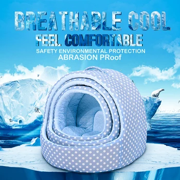 

Summer Pet Cooling Bed Breathable Cozy Safety Non-toxic Self-cooling Pet House Cat Dog Rabbit cama para cachorro Pet Tent Kennel