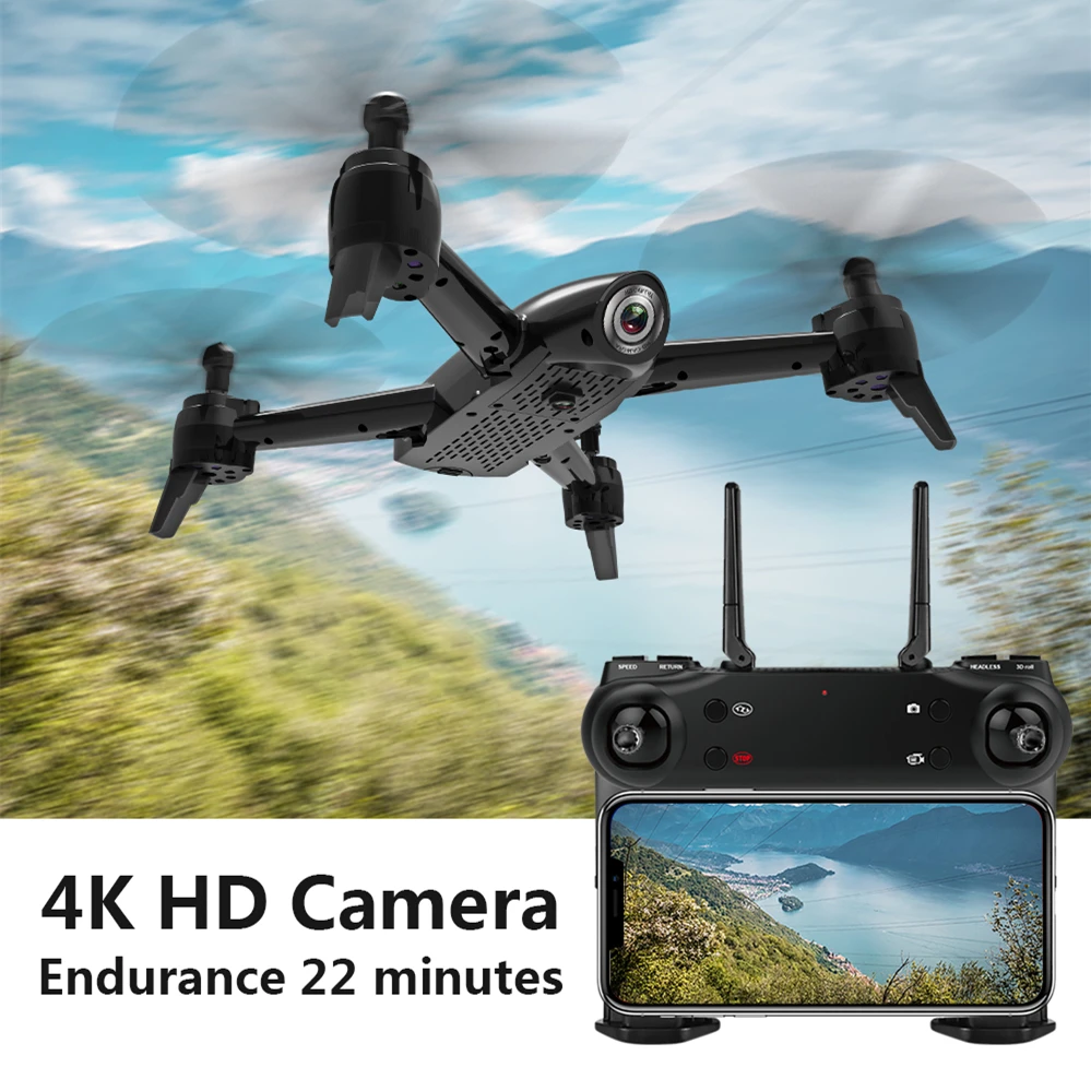 SG106 Радиоуправляемый Дрон с 4 K Широкий формат Камера Дрон оптического потока Квадрокоптер с разрешением 1080 P Камера селфи Дрон против XS816 E58