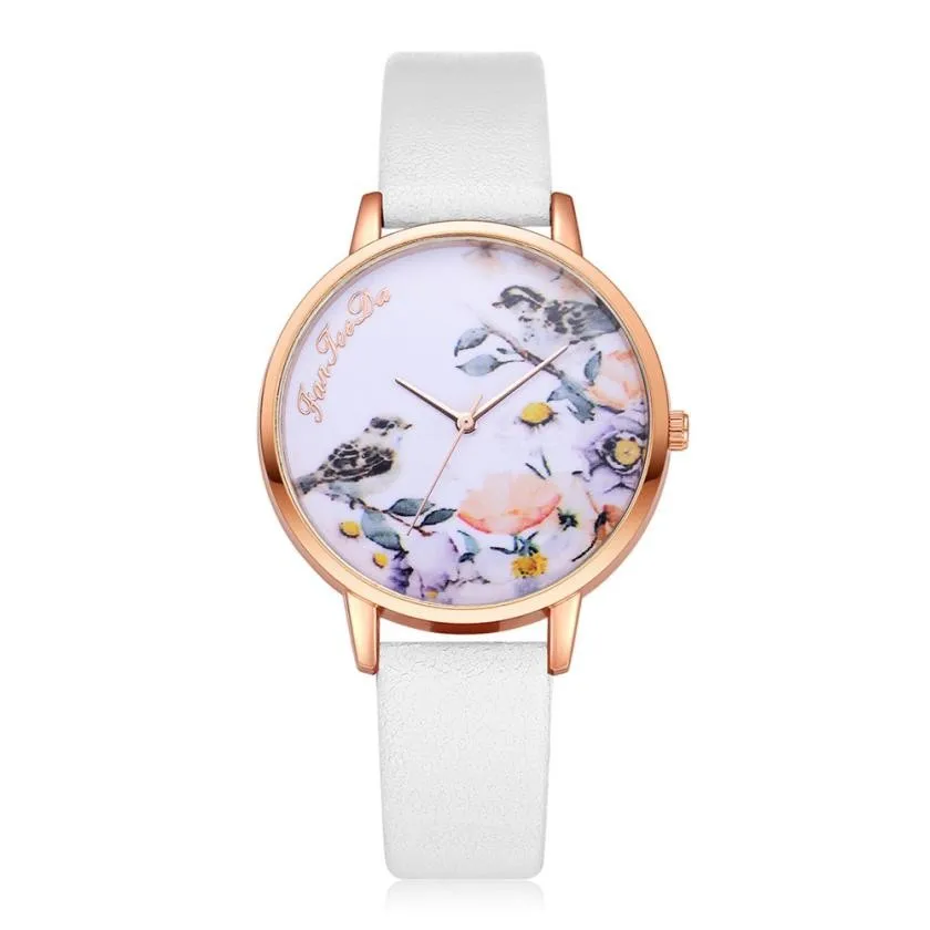 

Creative Luxury Fashion Leather Band Analog Quartz Round Wrist Watch Watches clock relogio feminino Ladies Watch xfcs saat