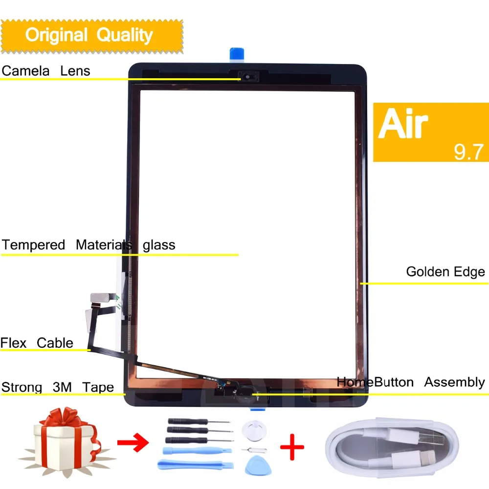 Original For Apple iPad Air Touch Screen Digitizer Sensor For ipad 5
