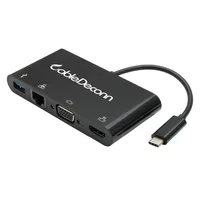 עבור ברק USB-C רכזת HDMI usbc לעגון כדי Ethernet VGA HDMI RJ45 USB3.0 מתאם ברק ממיר 3 Multiport עבור Macbook Lenovo Xiaomi HP (5)