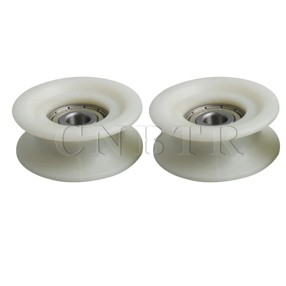

CNBTR 5.6cm Beige Bearing U Type Slot 0.85cm Deep Groove Width 16mm Hole Dia 10mm Pulley 6200Z for Sliding Door Printers