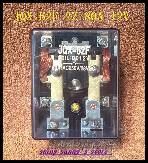 

1Piece JQX-62F 2Z 80A DC 12V Coil High Power Relay Brand New