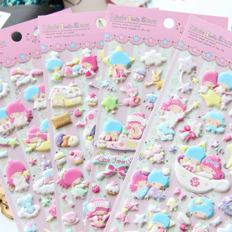 

1 Pc Cute Little Twin Stars Decorative Washi Stickers Scrapbooking Stick Label Diary Stationery Album Stickers