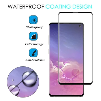 

500pcs Full Cover Curved Tempered Glass For Samsung Galaxy S20 Ultra S10 E S9 S8 Note 10 Plus Flim Edge Glue Screen Protector