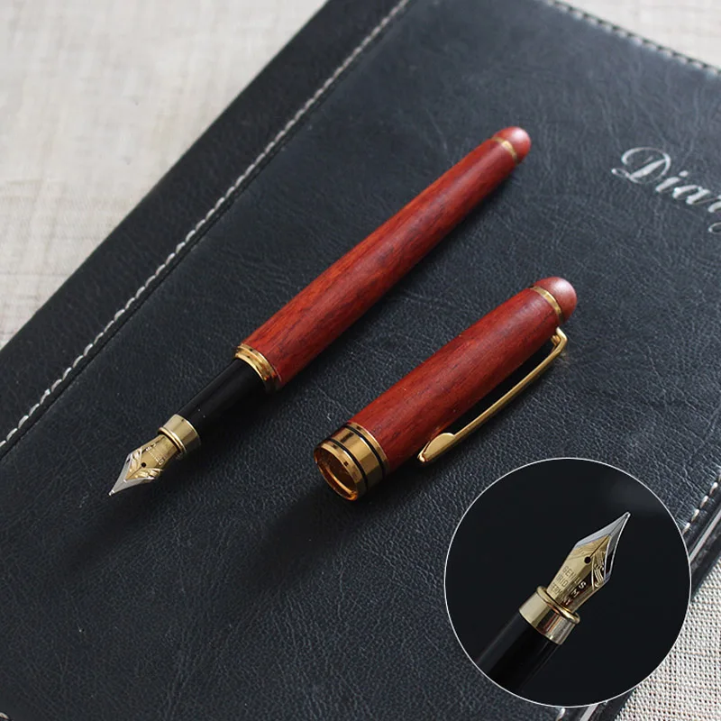 US $125.00 10 pieces for a lot Handmade Rosewood Fountain Pen Gift Pen