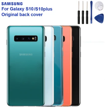 

SAMSUNG Original Back Cover Housing Case For Samsung GALAXY S10 SM-G9730 X S10 Plus S10Plus SM-G9750 Battery Rear Door with Tool