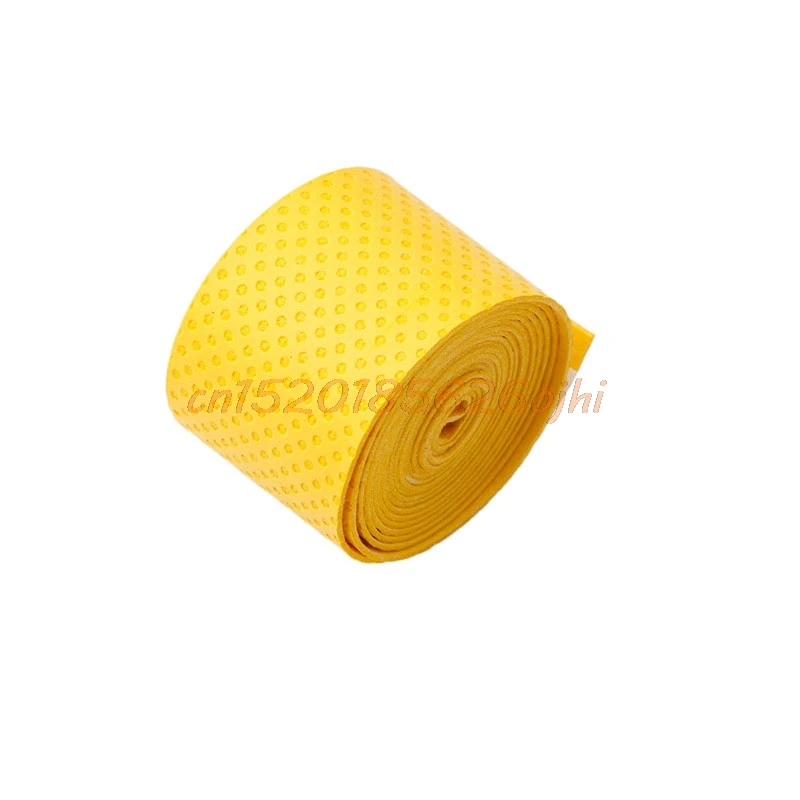 OOTDTY впитывает пот дышащая противоскользящая ракетка Летучая мышь Overgrip рулон теннисная лента для бадминтонной ракетки - Цвет: Цвет: желтый