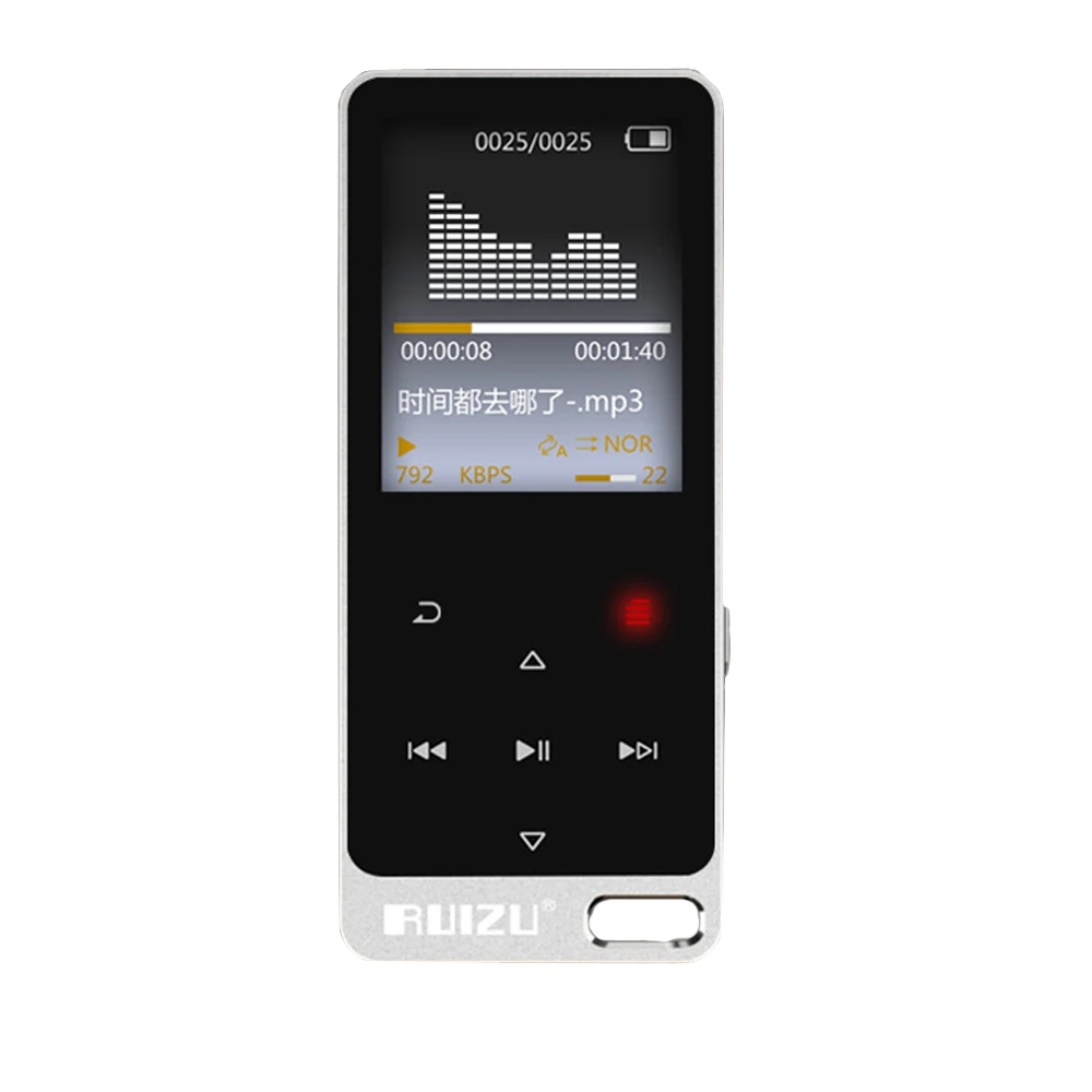 RUIZU X19/X05S цельнометаллический сенсорный экран HIFI MP3-плеер встроенный динамик 8 ГБ Цифровой MP3 музыкальный плеер