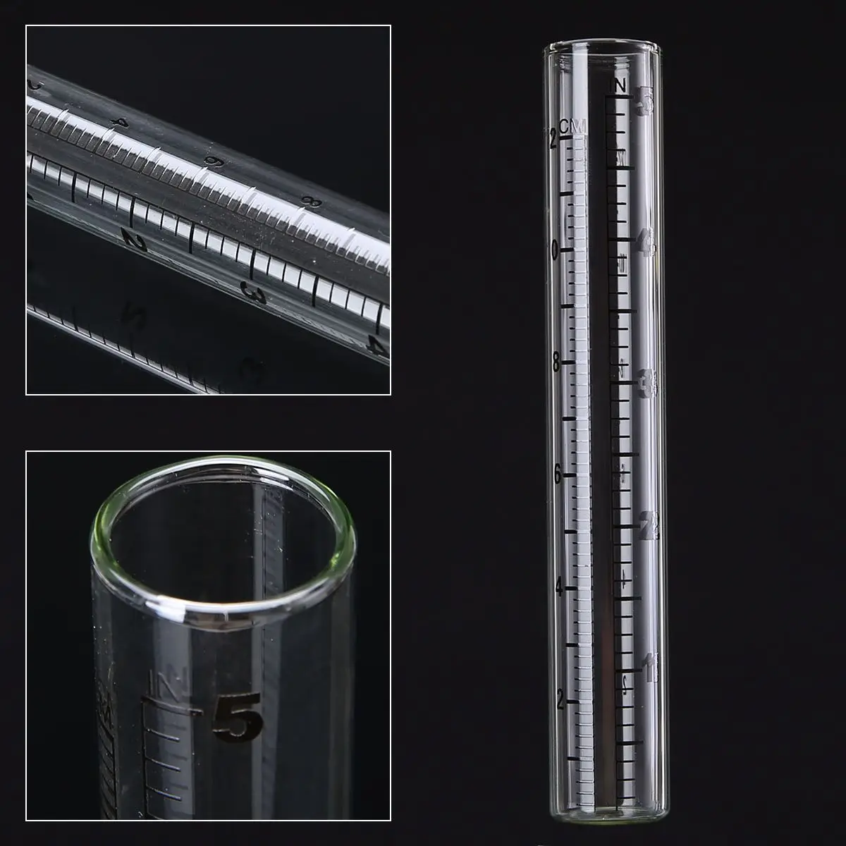 5 inch Capacity Glass Rain Gauge Replacement Tube Outdoor Home Garden Yard Clear 140mm Rain Gauge Tool