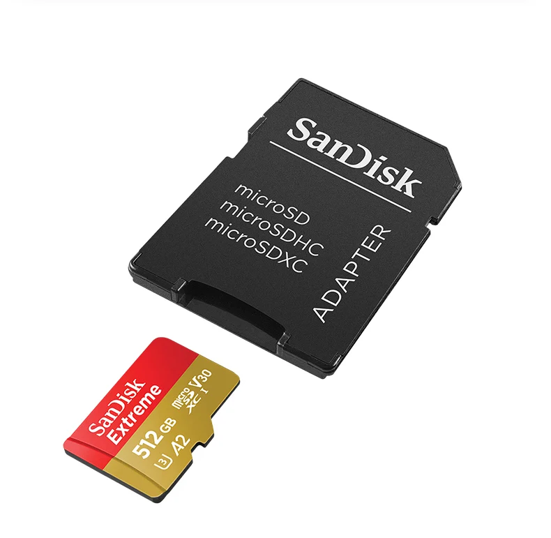 SanDisk Extreme 2019New A2/A1 карта памяти 400G 256G 128G 64G 32G до 100 МБ/с. скорость чтения mcirosd карта скорость видео C10, V30, U3