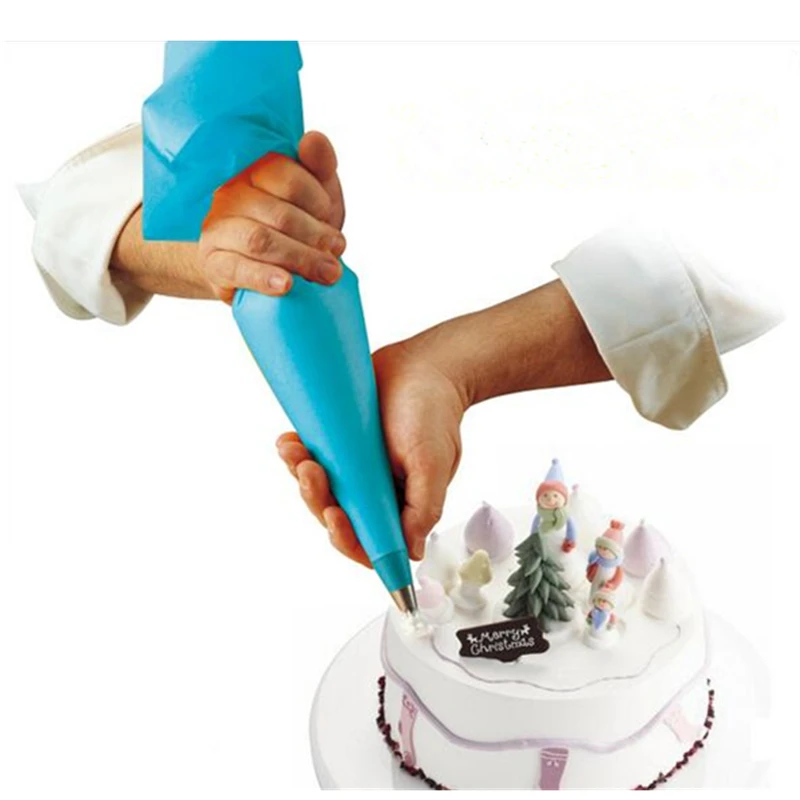 Reusable Silicone Icing Piping Cream Pastry Bag Cake DIY Decorating