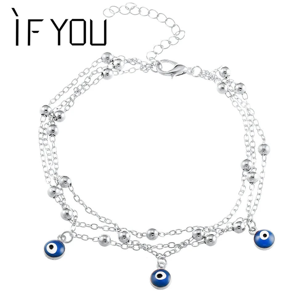 IF YOU/богемные сандалии Pulseras Tobilleras Женские пляжные браслеты на лодыжке с бусинами