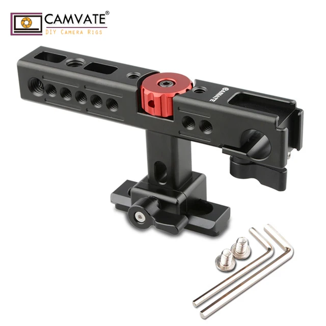 $US $49.87  CAMVATE Nato Top Handle Kit with 15mm Rod Clamp & Shoe Mounts for Camera Cage Rig (Black) C1585 cam