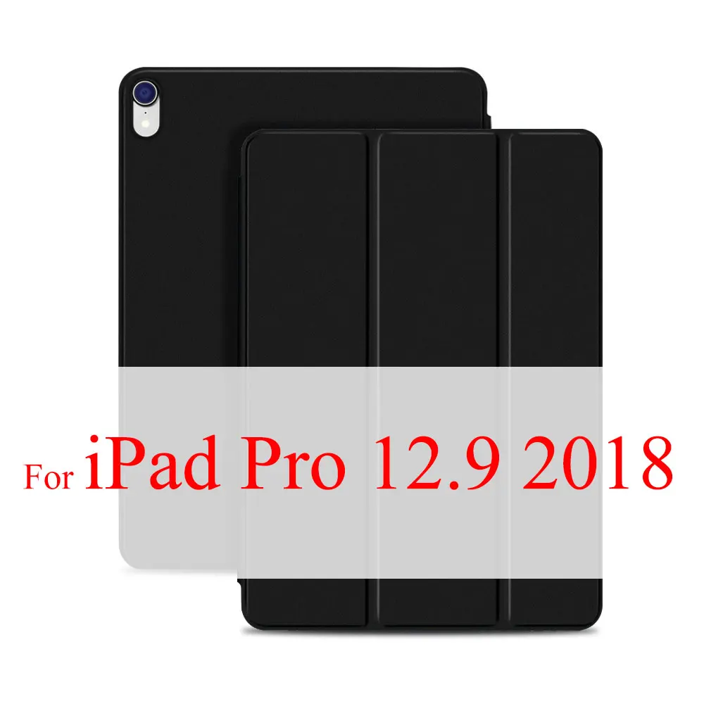 Магнитный адсорбционный Чехол для IPad Pro 12,9 Funda Ultra Slim Smart Case для IPad Pro 11 поддержка карандаш Чаринг крышка - Цвет: Pro 12.9 Black