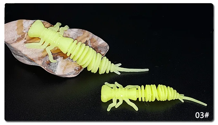 Стрекоза мягкий рыболовный червь 40 мм 50 мм приманки для ловли личинки приманки рыболовные приманки искусственные снасти приманка - Цвет: Color 3