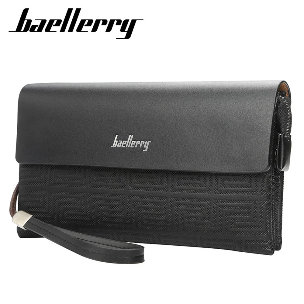 2019 Baellerry حامل بطاقة الرجال محافظ PU طويلة تصميم جودة جواز كوف عارضة الذكور محفظة سستة جودة Coinr محفظة أنيقة