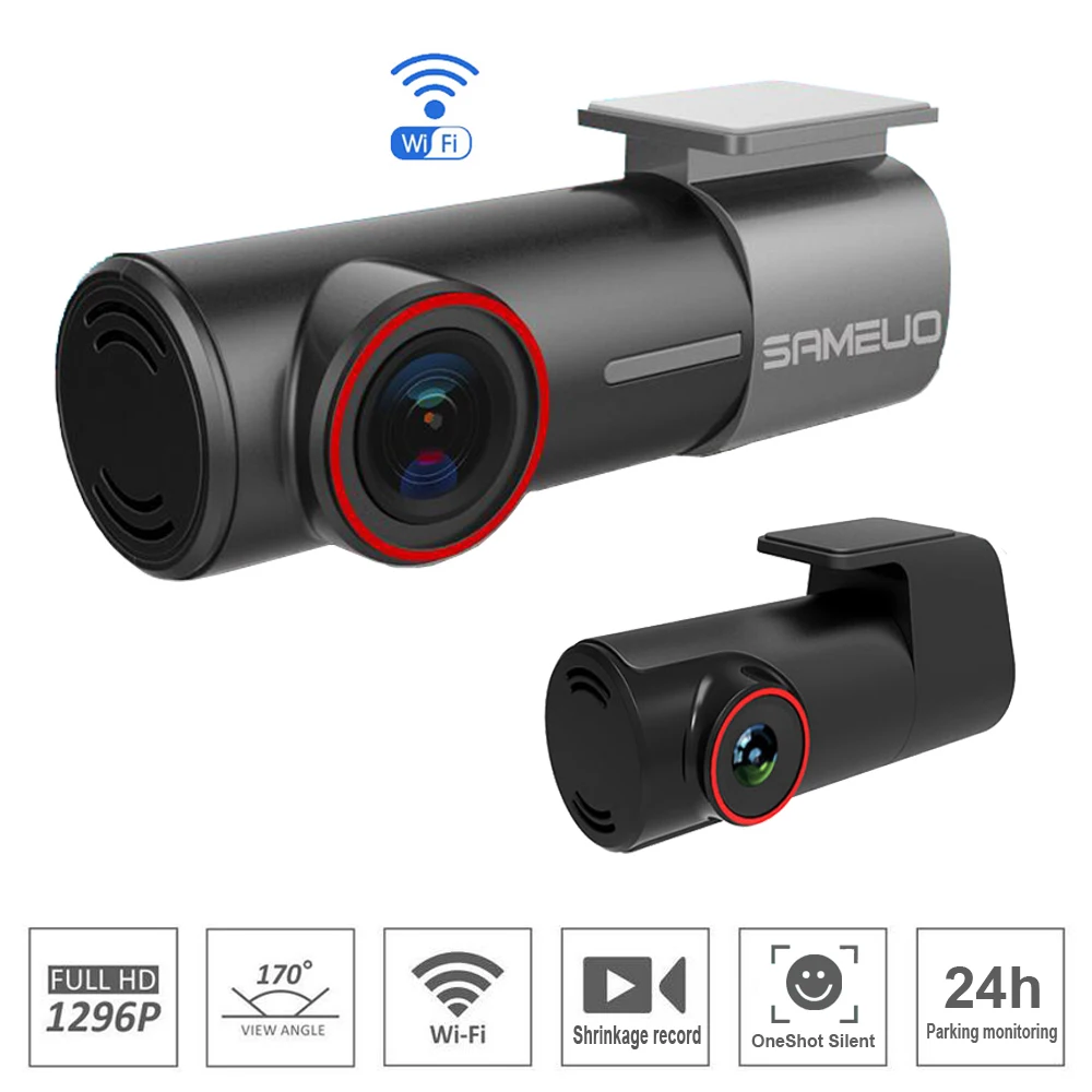 HD Hidden Wifi Car DVR Dual Lens Video Recorder Night Vision Parking Monitoring