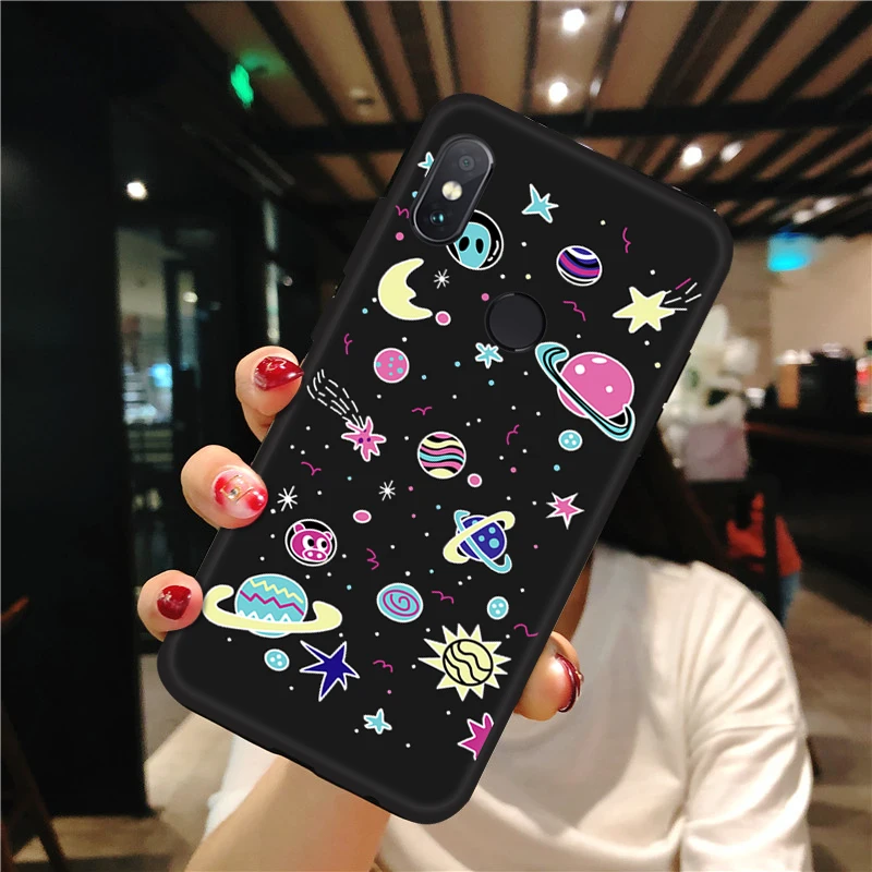 Silicone TPU Phone Case for Xiaomi Redmi Note 6 5 Pro 7 8 6A 5A S2 Lovely Space Pattern Painted Plus 4X|Бамперы| |