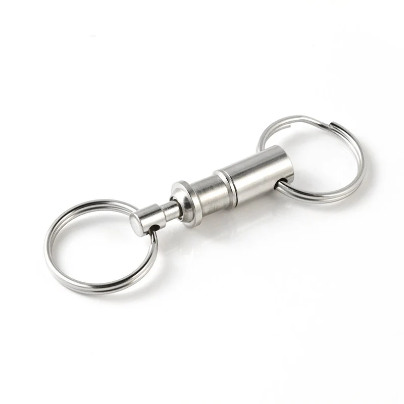 2x Detachable Pull Apart Key Rings Quick Release Keychain Separate Keyring GOU