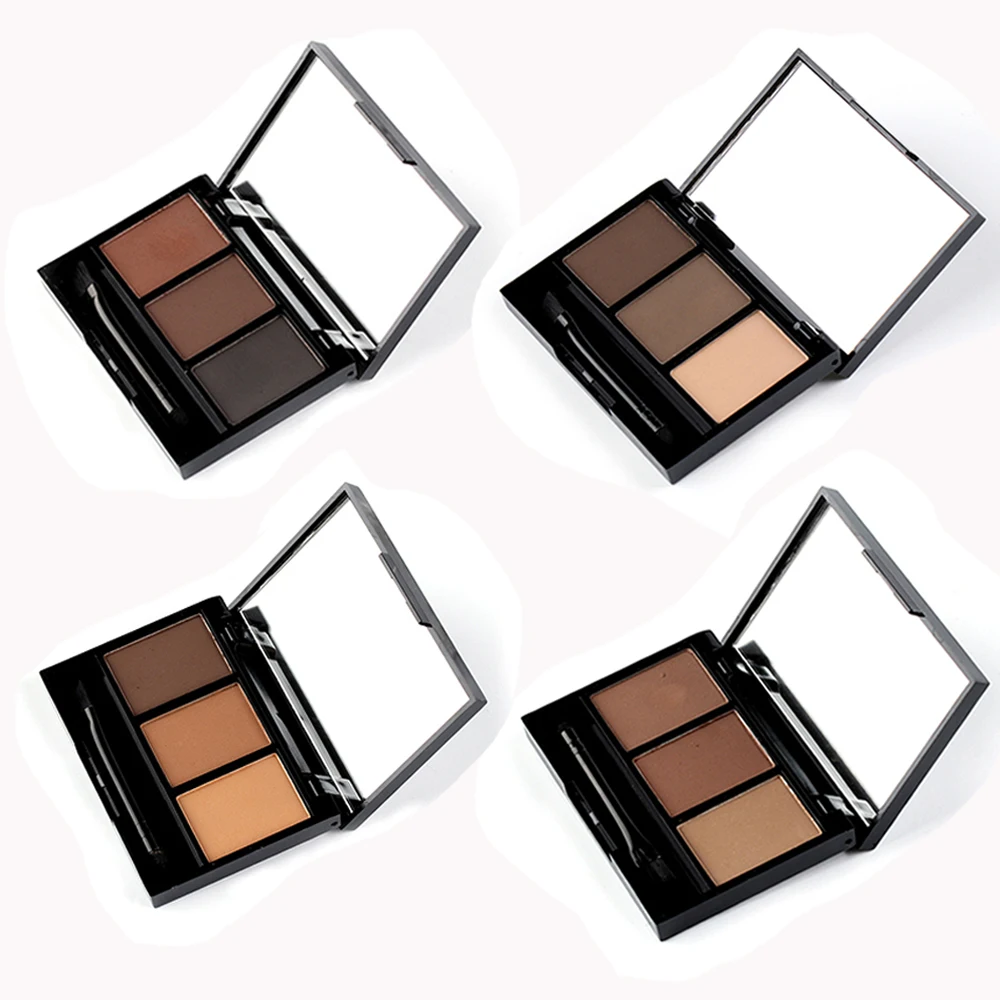 Professional 3 Colors Eyebrow Powder Eye brow Powder Palette Waterproof