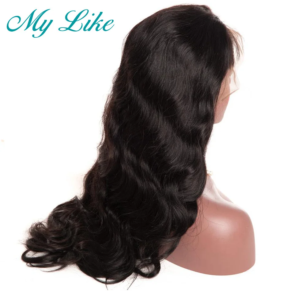 Sale My Like 360 Lace Frontal Wig Indian Body Wave Human Hair Wigs Pre Plucked with Baby Hair 100% Remy Hair  360 Lace Wig for  Women 3