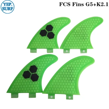 

FCS Fins Orange G5+K2.1 Surfboard Quad Fin Honeycomb Fin Quilhas FCS